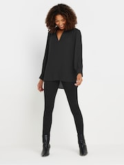 M&Co Black Notch Neck Shirt - Image 3 of 5