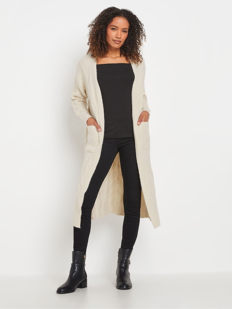 M&Co Natural Maxi Cable Cardigan - Image 1 of 5