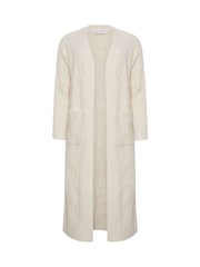 M&Co Natural Maxi Cable Cardigan - Image 5 of 5
