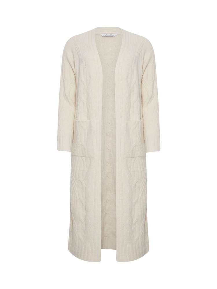 M&Co Natural Maxi Cable Cardigan - Image 5 of 5