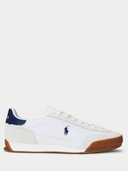Polo Ralph Lauren White Hertiage Tracker Contrast Suede Trainers - Image 1 of 4