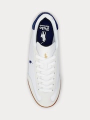 Polo Ralph Lauren White Hertiage Tracker Contrast Suede Trainers - Image 3 of 4