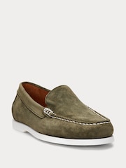 Polo Ralph Lauren Brown Merton Venetian Suede Loafers Shoes - Image 2 of 4