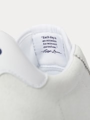 Polo Ralph Lauren White Court Suede Panel Trainers - Image 5 of 5