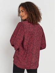 M&Co Red Notch Neck Blouse - Image 3 of 5