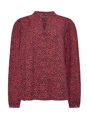 M&Co Red Notch Neck Blouse - Image 5 of 5