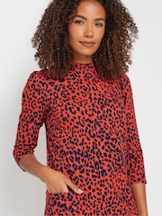 M&Co Red Pocket Tunic Dress - Image 4 of 5