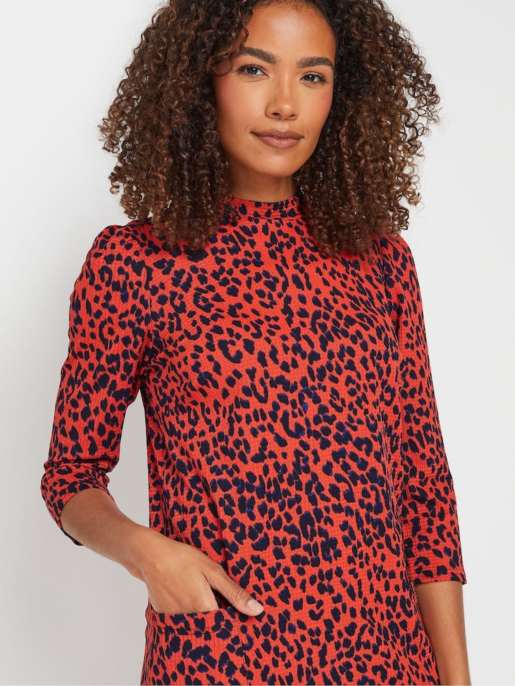 M&Co Red Pocket Tunic Dress - Image 4 of 5