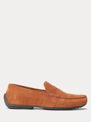 Polo Ralph Lauren Brown Reynold Suede Driver Loafers - Image 1 of 4