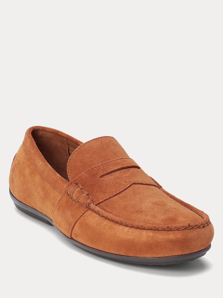 Polo Ralph Lauren Brown Reynold Suede Driver Loafers - Image 3 of 4