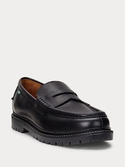 Polo Ralph Lauren Black Jett Penny Leather Loafers Shoes - Image 2 of 4