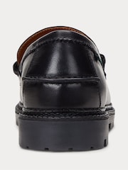 Polo Ralph Lauren Black Jett Penny Leather Loafers Shoes - Image 3 of 4