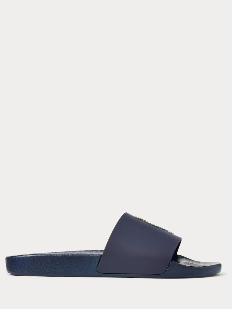 Polo Ralph Lauren Blue Polo Bear Logo Sliders - Image 1 of 4