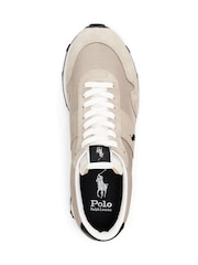 Polo Ralph Lauren Cream Trail 125 Suede Mesh Sporty Trainers - Image 3 of 5