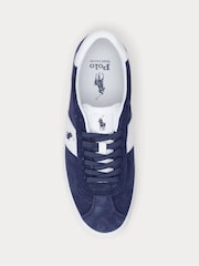 Polo Ralph Lauren Blue Court Suede Panel Trainers - Image 4 of 6