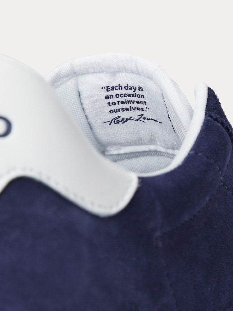 Polo Ralph Lauren Blue Court Suede Panel Trainers - Image 6 of 6