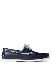 Polo Ralph Lauren Blue Merton Leather Boat Shoes - Image 1 of 4