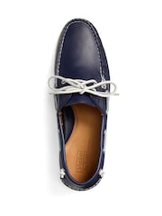 Polo Ralph Lauren Blue Merton Leather Boat Shoes - Image 4 of 4
