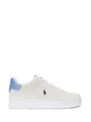Polo Ralph Lauren White Masters Court Suede Trainers - Image 1 of 5