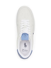 Polo Ralph Lauren White Masters Court Suede Trainers - Image 3 of 5