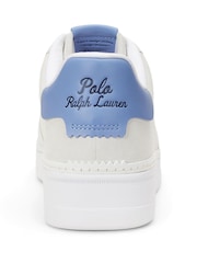 Polo Ralph Lauren White Masters Court Suede Trainers - Image 4 of 5