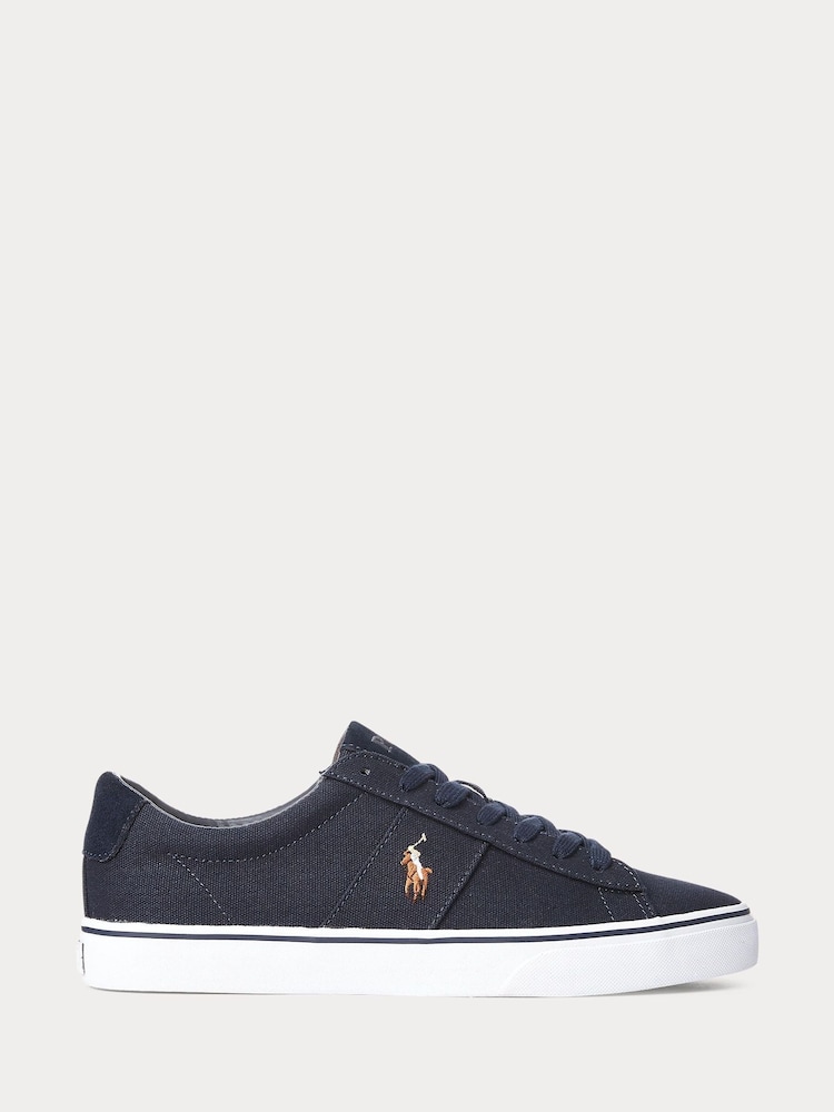Polo Ralph Lauren Blue Sayer Canvas Trainers - Image 1 of 5