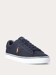 Polo Ralph Lauren Blue Sayer Canvas Trainers - Image 3 of 5