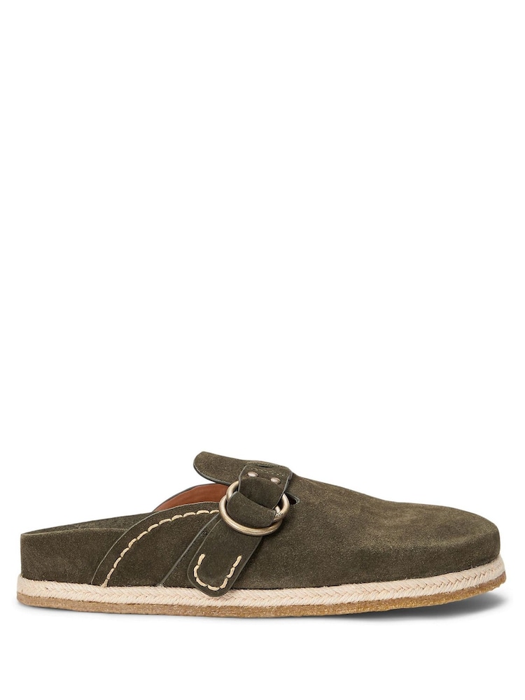 Polo Ralph Lauren Brown Turbach Suede Clog Sandals - Image 1 of 3 Polo Ralph Lauren Brown Turbach Suede Clog Sandals - Image 1 of 3