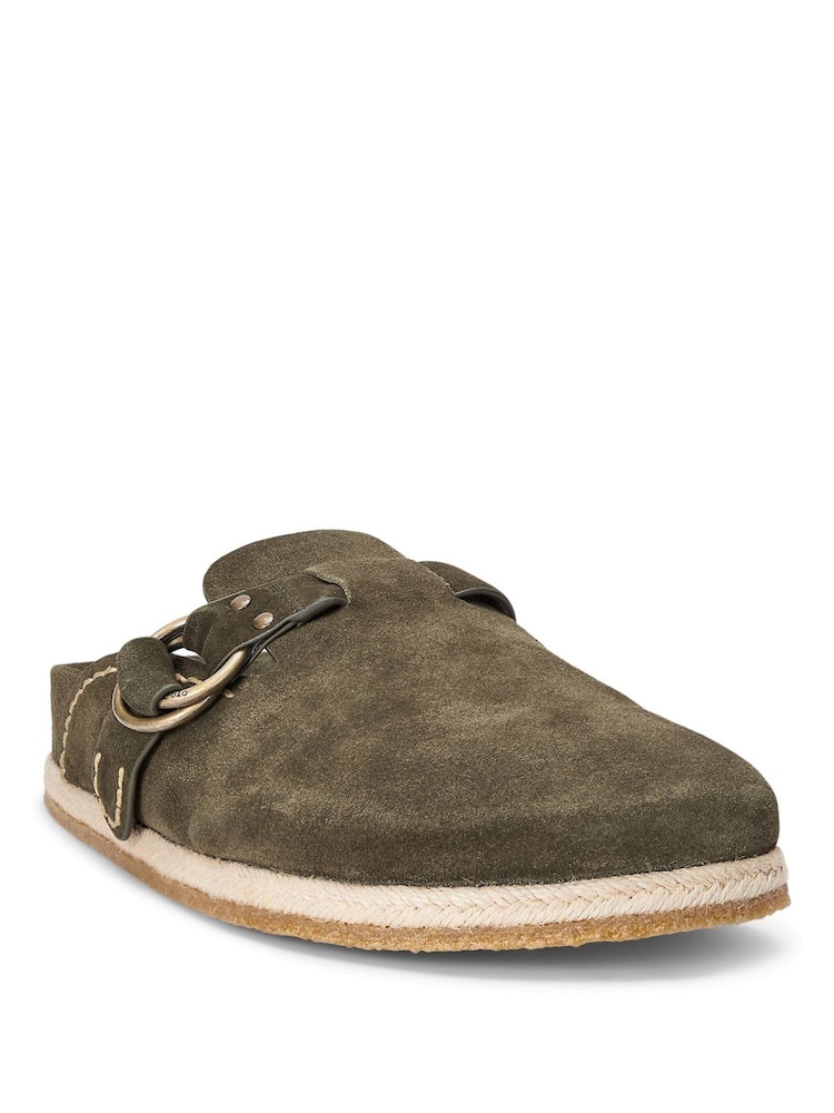 Marrón - Sandalias tipo zuecos de ante Turbach de Polo Ralph Lauren - Imagen 2 de 3