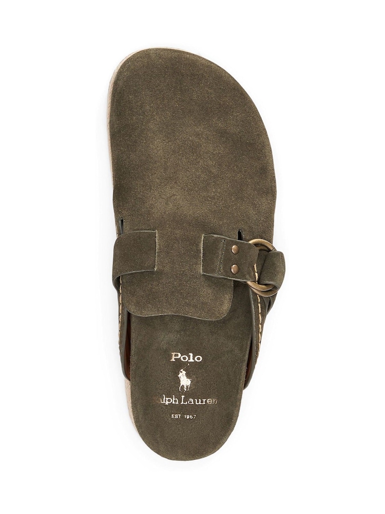 Marrón - Sandalias tipo zuecos de ante Turbach de Polo Ralph Lauren - Imagen 3 de 3