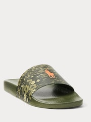 Polo Ralph Lauren Print Detail Logo Rubber Sliders - Image 2 of 4