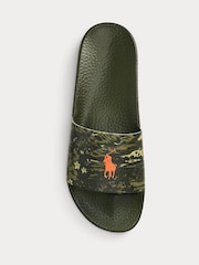 Polo Ralph Lauren Print Detail Logo Rubber Sliders - Image 4 of 4