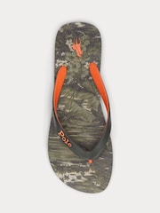 Polo Ralph Lauren Camo Camo Print Flip Flops - Image 1 of 4