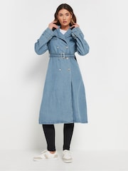 Long Tall Sally Blue Trench Coat - Image 1 of 5