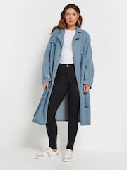 Long Tall Sally Blue Trench Coat - Image 2 of 5
