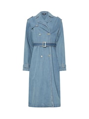 Long Tall Sally Blue Trench Coat - Image 5 of 5