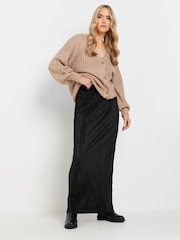 Long Tall Sally Black Plisse Maxi Skirt - Image 1 of 5