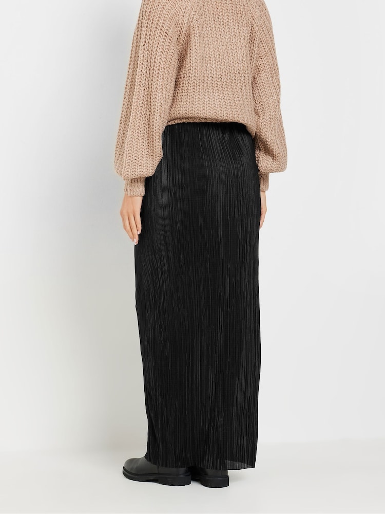 Long Tall Sally Black Plisse Maxi Skirt - Image 3 of 5