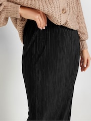 Long Tall Sally Black Plisse Maxi Skirt - Image 4 of 5