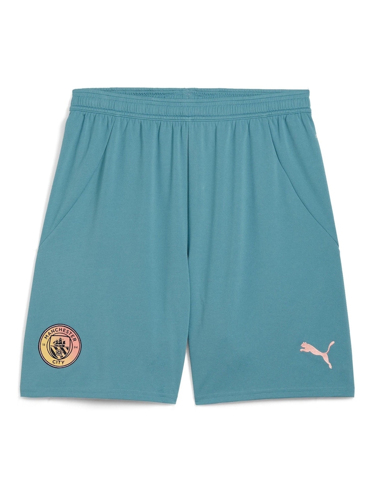 Puma Blue Manchester City Fourth Shorts 2024-25 - Image 2 of 3