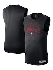 Fanatics NBA Chicago Bulls Practice Sleeveless Black Top - Image 1 of 3