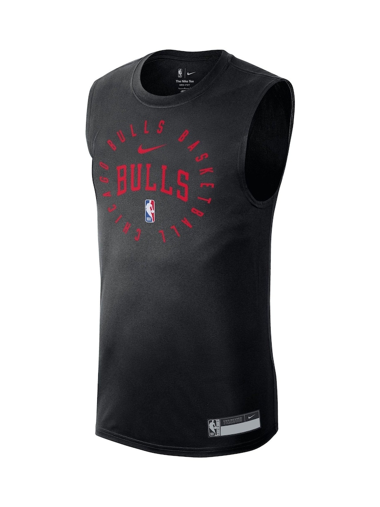 Fanatics NBA Chicago Bulls Practice Sleeveless Black Top - Image 3 of 3