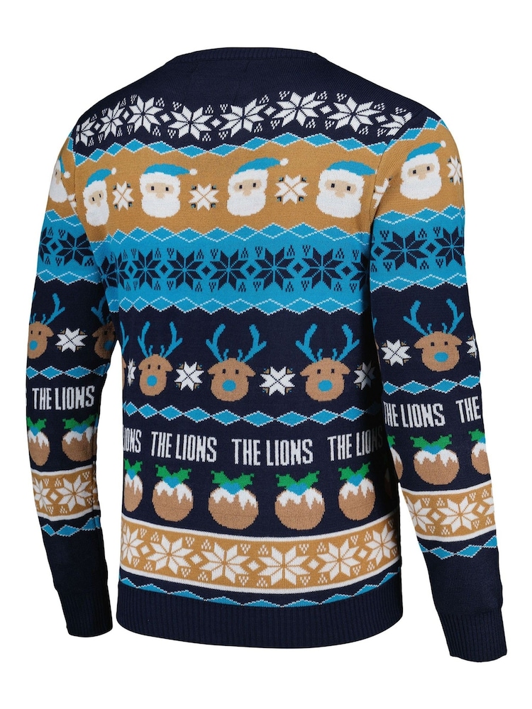 Fanatics Adults Blue Millwall Christmas Jumper - Image 3 of 3