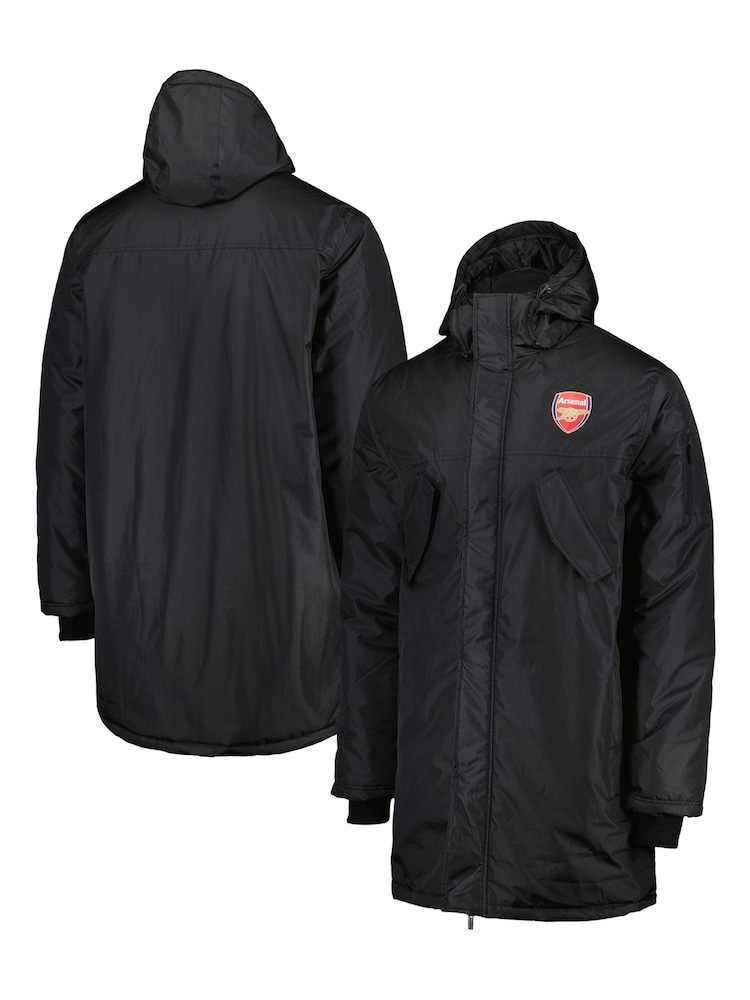 Fanatics Arsenal Longline Padded Black Jacket - Image 1 of 3