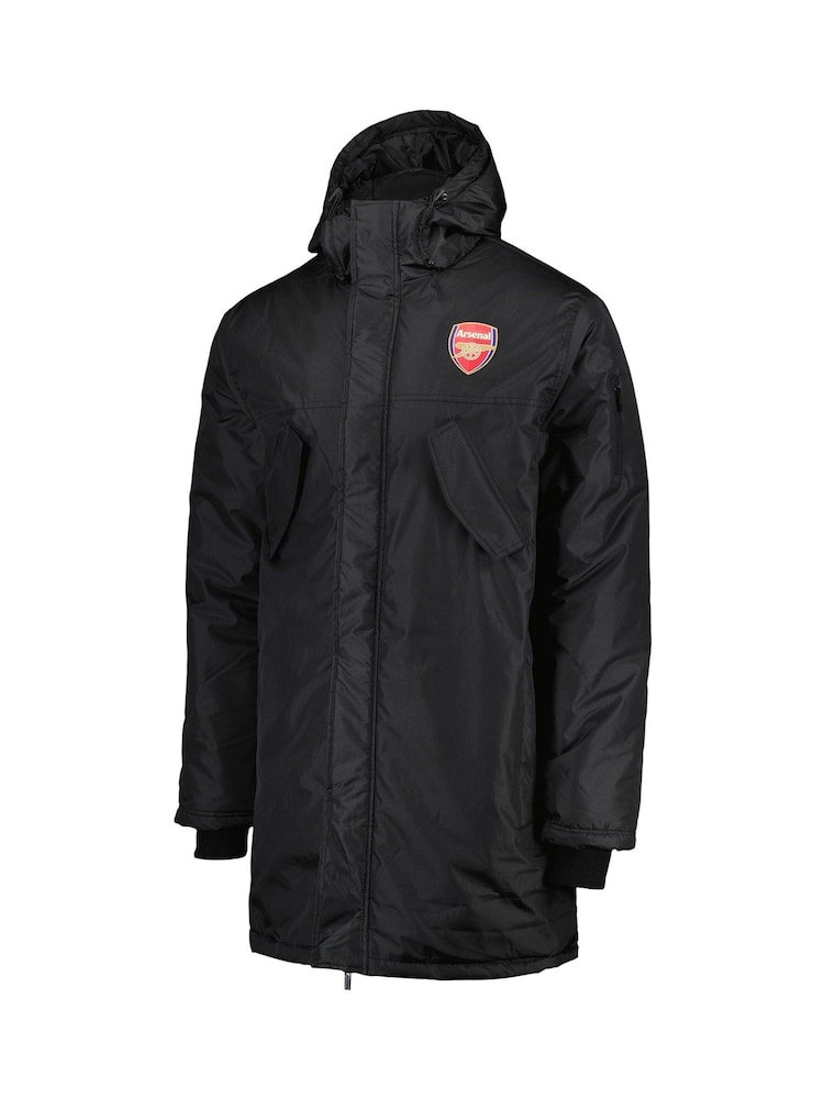 Fanatics Arsenal Longline Padded Black Jacket - Image 2 of 3