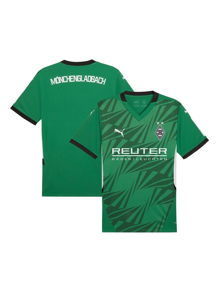 Puma Green Borussia Monchengladbach Away Shirt 2024-25 - Image 1 of 3 Puma Green Borussia Monchengladbach Away Shirt 2024-25 - Image 1 of 3
