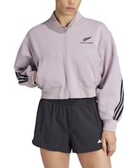 adidas Purple Womens 100% Cotton Ferns Bomber Jacket - Image 1 of 3