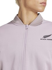 adidas Purple Womens 100% Cotton Ferns Bomber Jacket - Image 2 of 3