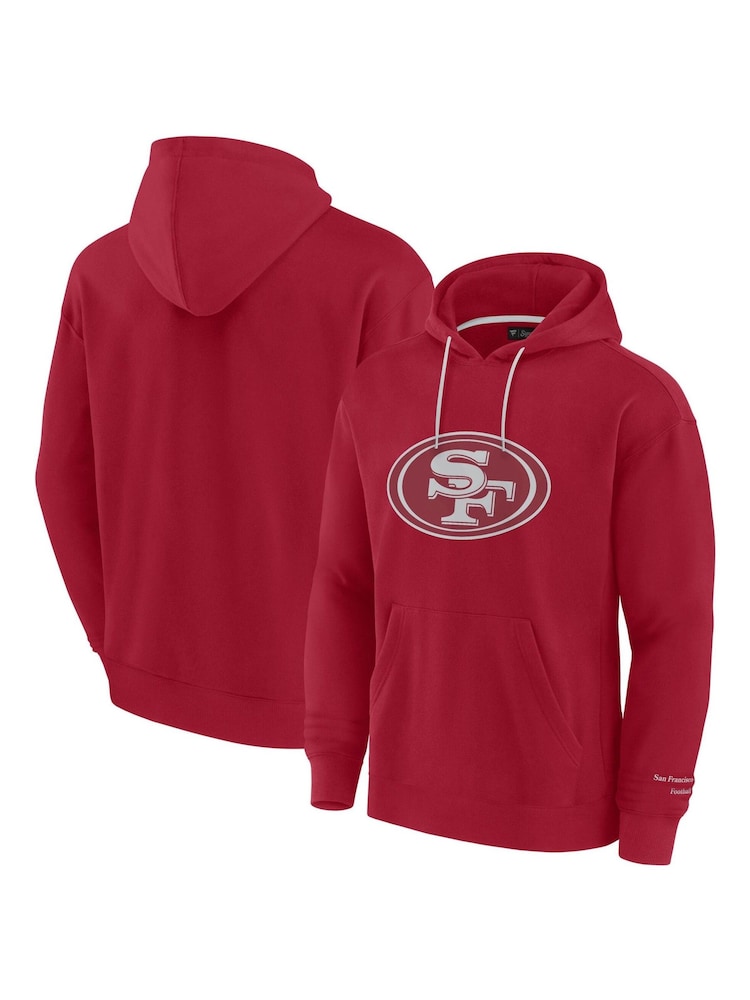 Fanatics Red NFL San Francisco 49 Years Elements Fleece Pull-Over Hoodie - Image 1 of 3 Fanatics Red NFL San Francisco 49 Years Elements Fleece Pull-Over Hoodie - Image 1 of 3