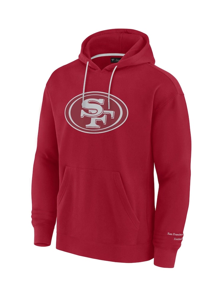 Fanatics Red NFL San Francisco 49 Years Elements Fleece Pull-Over Hoodie - Image 2 of 3 Fanatics Red NFL San Francisco 49 Years Elements Fleece Pull-Over Hoodie - Image 2 of 3
